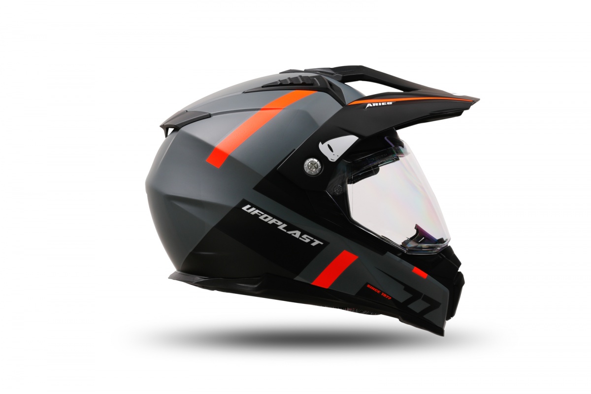 Motocross Aries helmet grey and orange - Helmets - HE13500-EF - UFO Plast