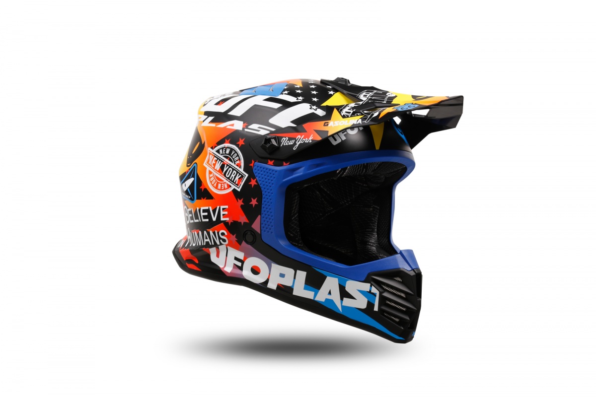 motocross Korey helmet for kids black, yellow and blue - Helmets - HE13600-CD - Ufo Plast