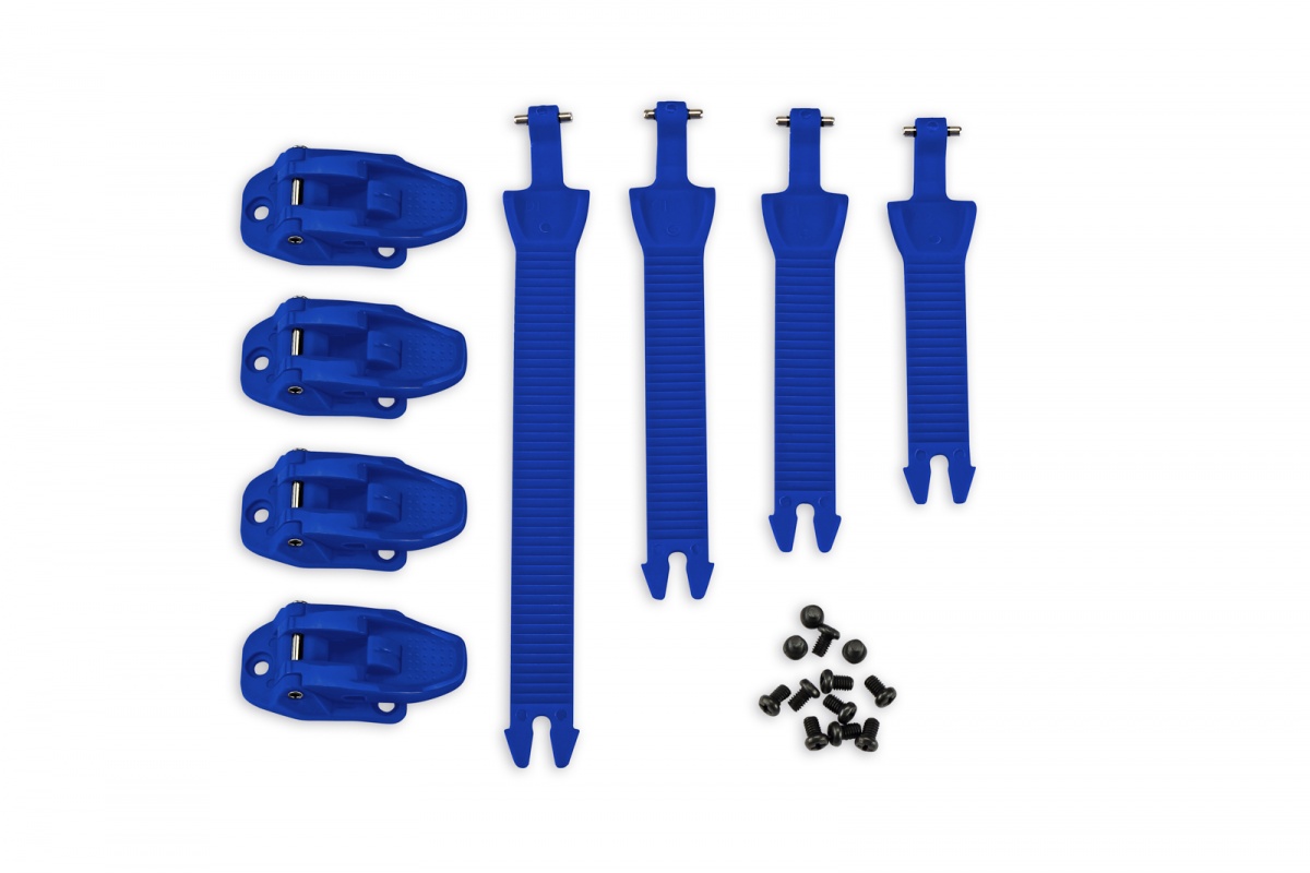 Strap buckle kit for motocross boots blue - Boots spare parts - BR040-C - Ufo Plast