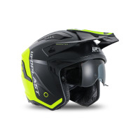 Sheratan cross jet helmet neon yellow and black